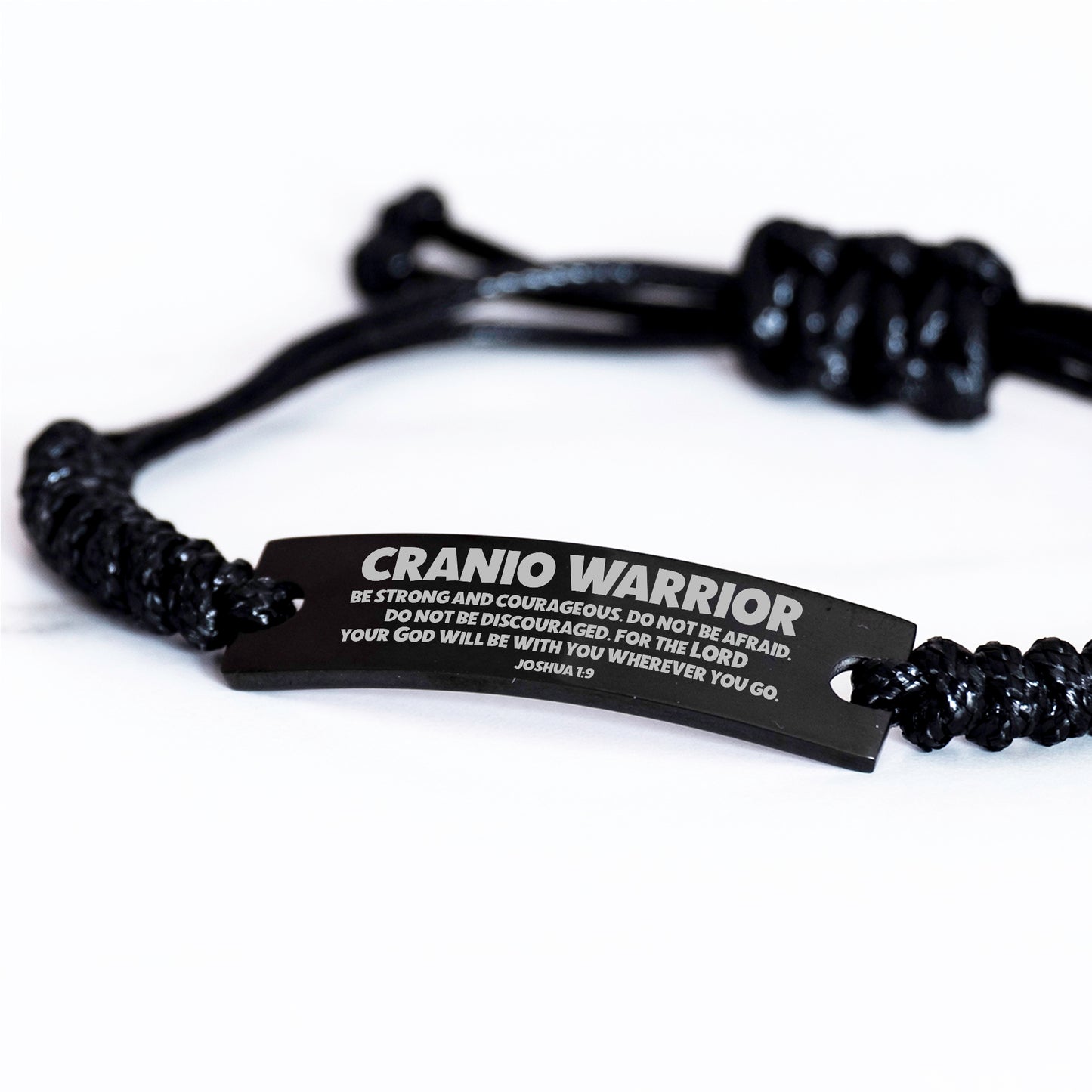 Cranio Warrior Bracelet, Craniosynostosis Awareness, Encouragement Gift, Engraved Stainless Steel Rope Bracelet