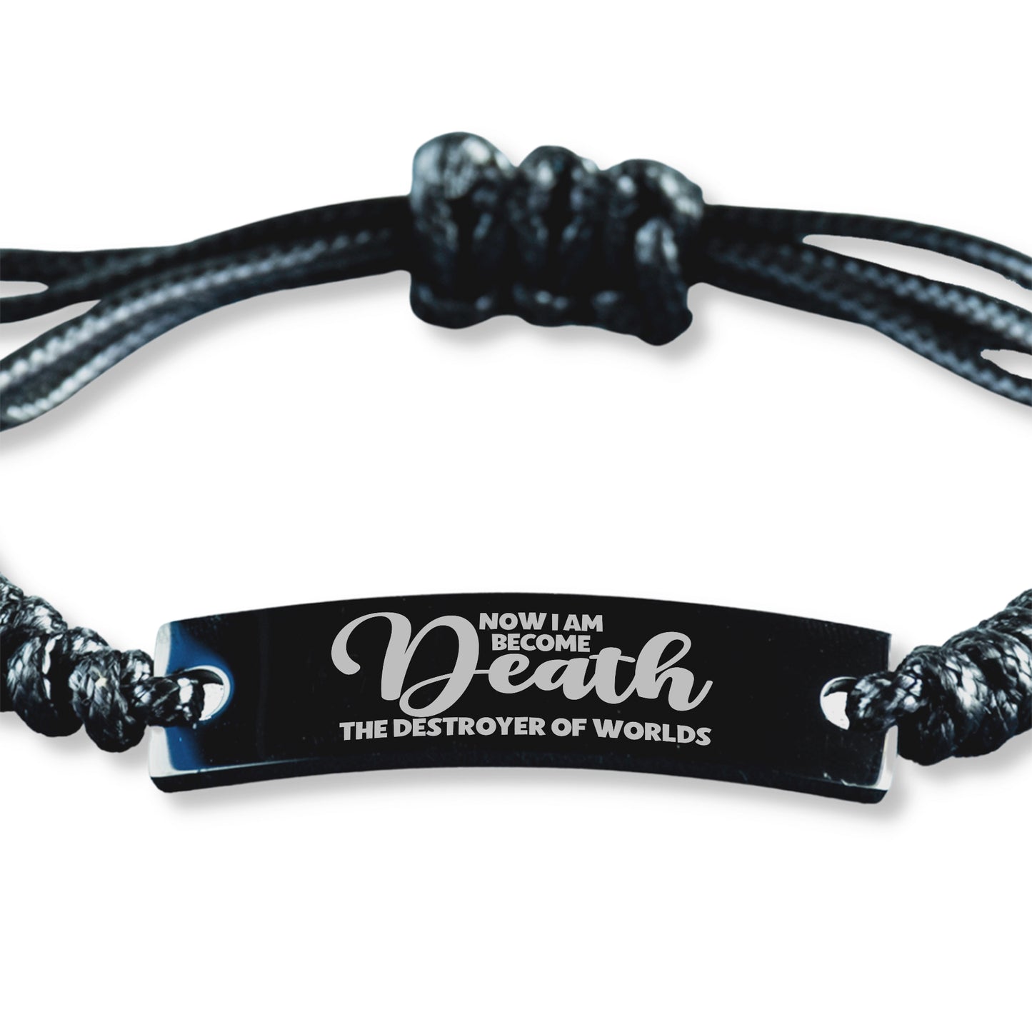 Now I Am Become Death the Destroyer of Worlds Bracelet, Barbenheimer Oppenheimer Gift, Rope Bracelet