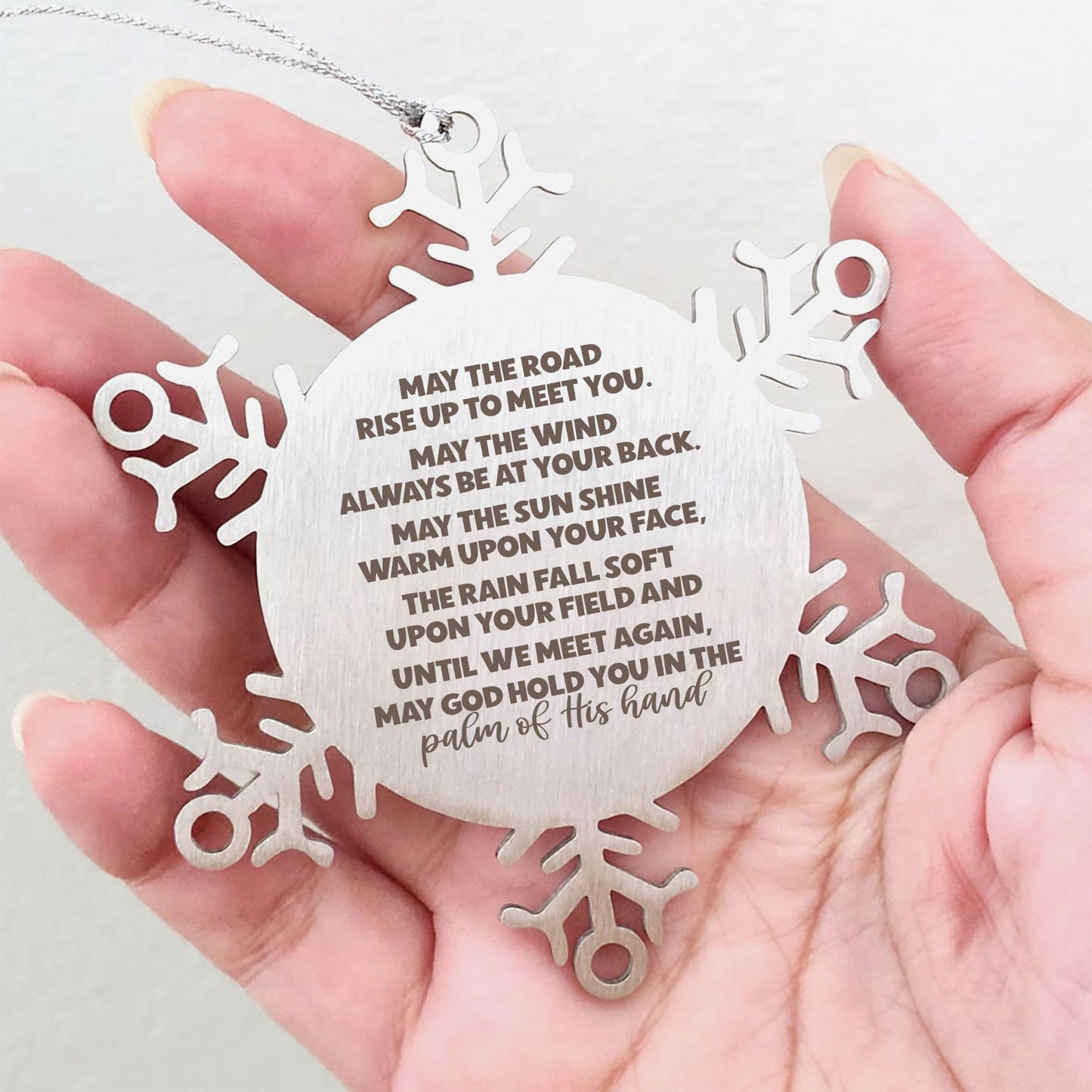 Irish Blessing, May The Road Rise Up To Meet You Ornament, Engraved Christmas Ornament