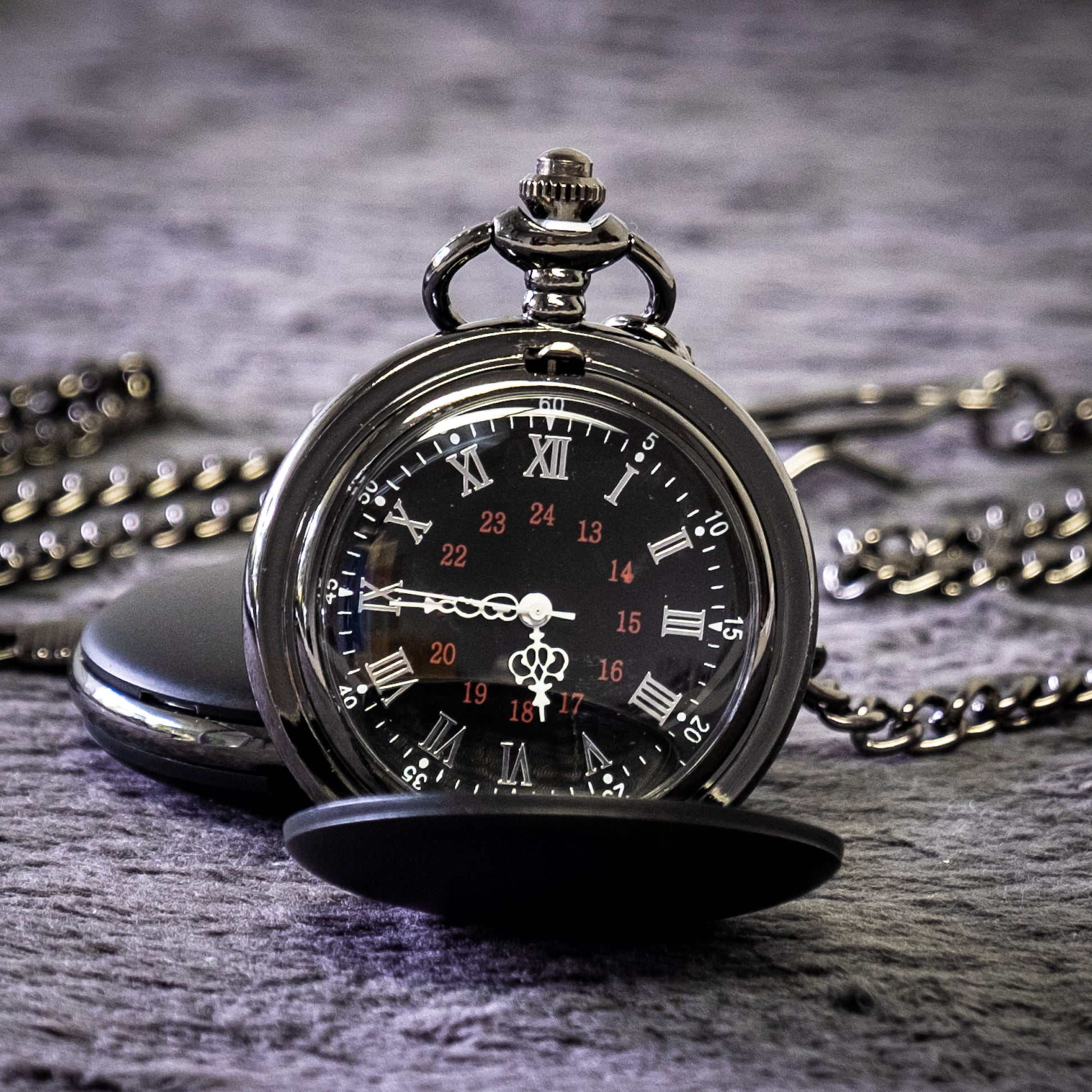 To My Grandson Pocket Watch from Granny, Gift for Grandson, Black Engraved Pocket Watch, Way Back Home, Birthday, Christmas Gift.
