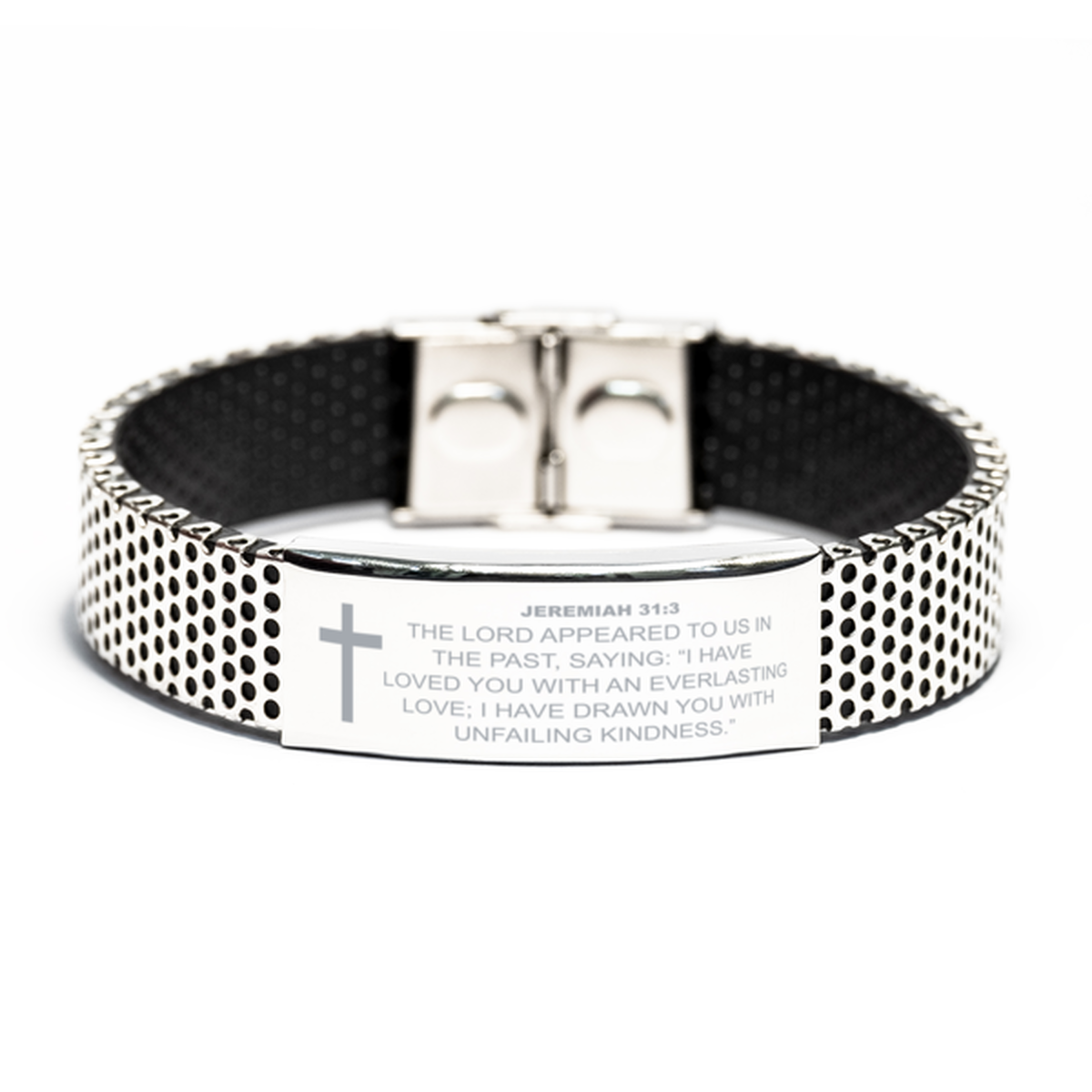 Jeremiah 31 3 Bracelet, Bible Verse Bracelet, Christian Bracelet, Christian Birthday Gift, Stainless Steel Bracelet, Gift for Christian.