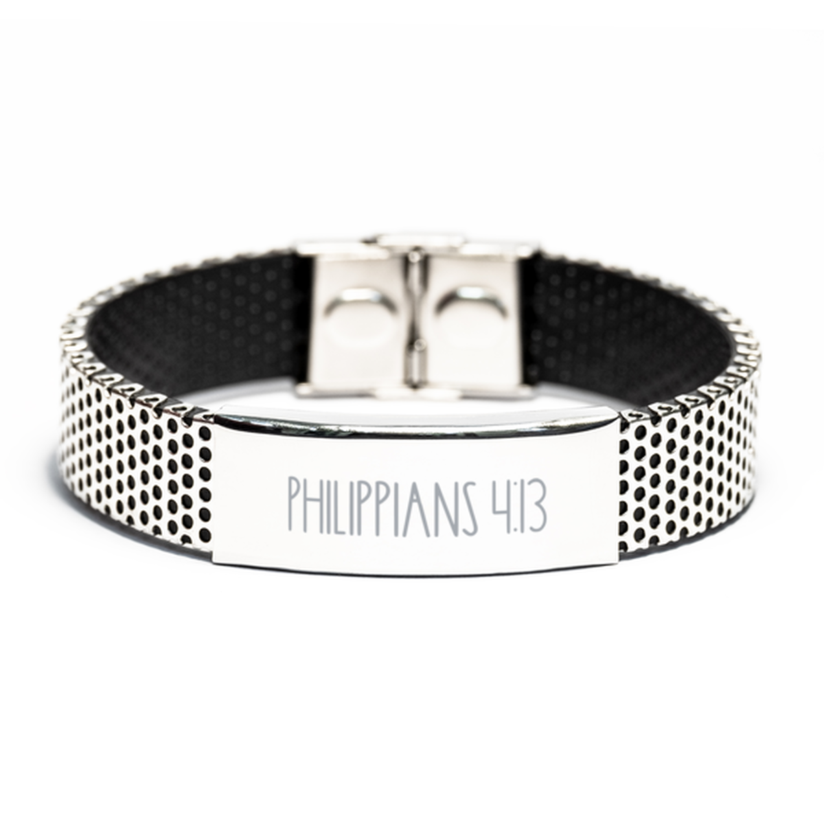 Bible Verse Bracelet, Philippians 4 13 Bracelet, Christian Bracelet, Christian Birthday Gift, Stainless Steel Bracelet, Gift for Christian.