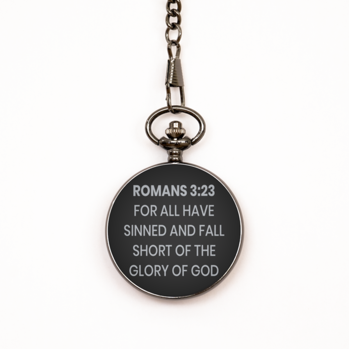 Romans 3:23 Pocket Watch, Bible Verse Pocket Watch, Christian Pocket Watch, Christian Birthday Gift, Engraved Pocket Watch, Gift for Christian.