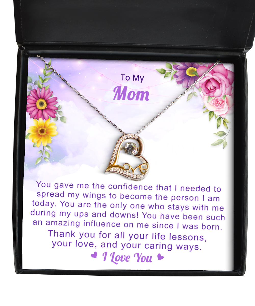 To My Mom Necklace, Gift for Mom, 925 Silver Love Necklace, You Gave Me Confidence, Mothers Day Gift, Thank You GIft, Birthday Gift