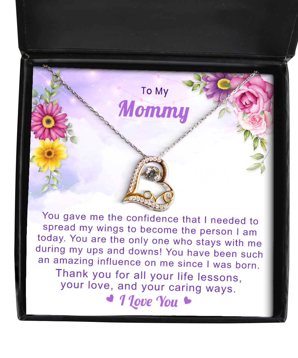 To My Mommy Necklace, Gift for Mommy, 925 Silver Love Necklace, You Gave Me Confidence, Mothers Day Gift, Thank You GIft, Birthday Gift