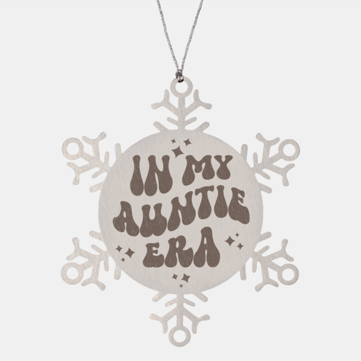 In My Auntie Era Ornament, Engraved Family Holiday Christmas Ornament, Aunt Gift