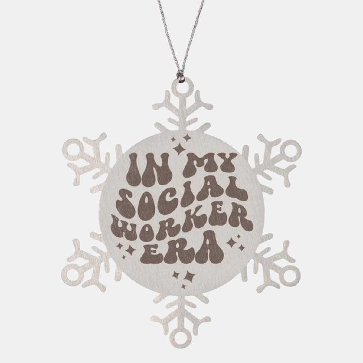 In My Social Worker Era Ornament, Engraved Family Holiday Christmas Ornament, Social Worker Gift